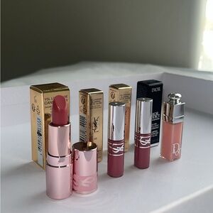 New, authentic Yves Saint Laurent and Dior Lip  MiNI Set.